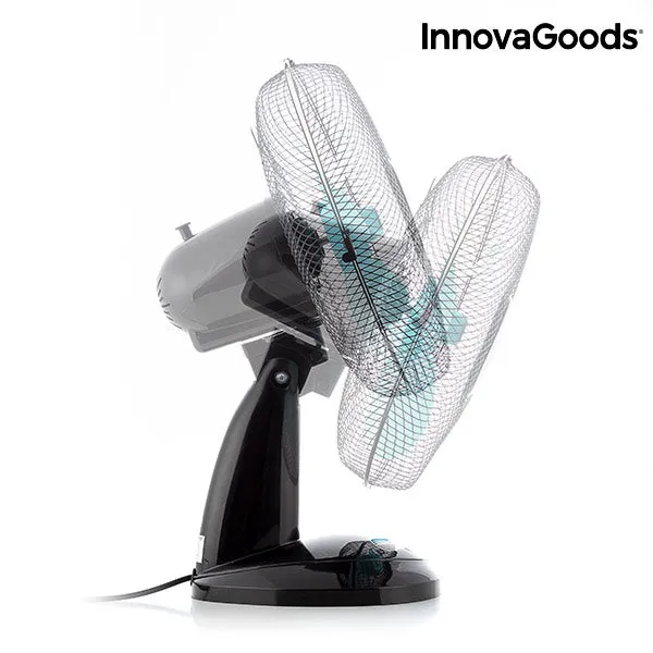 Table Fan InnovaGoods Ø 30 cm 35W Black Blue