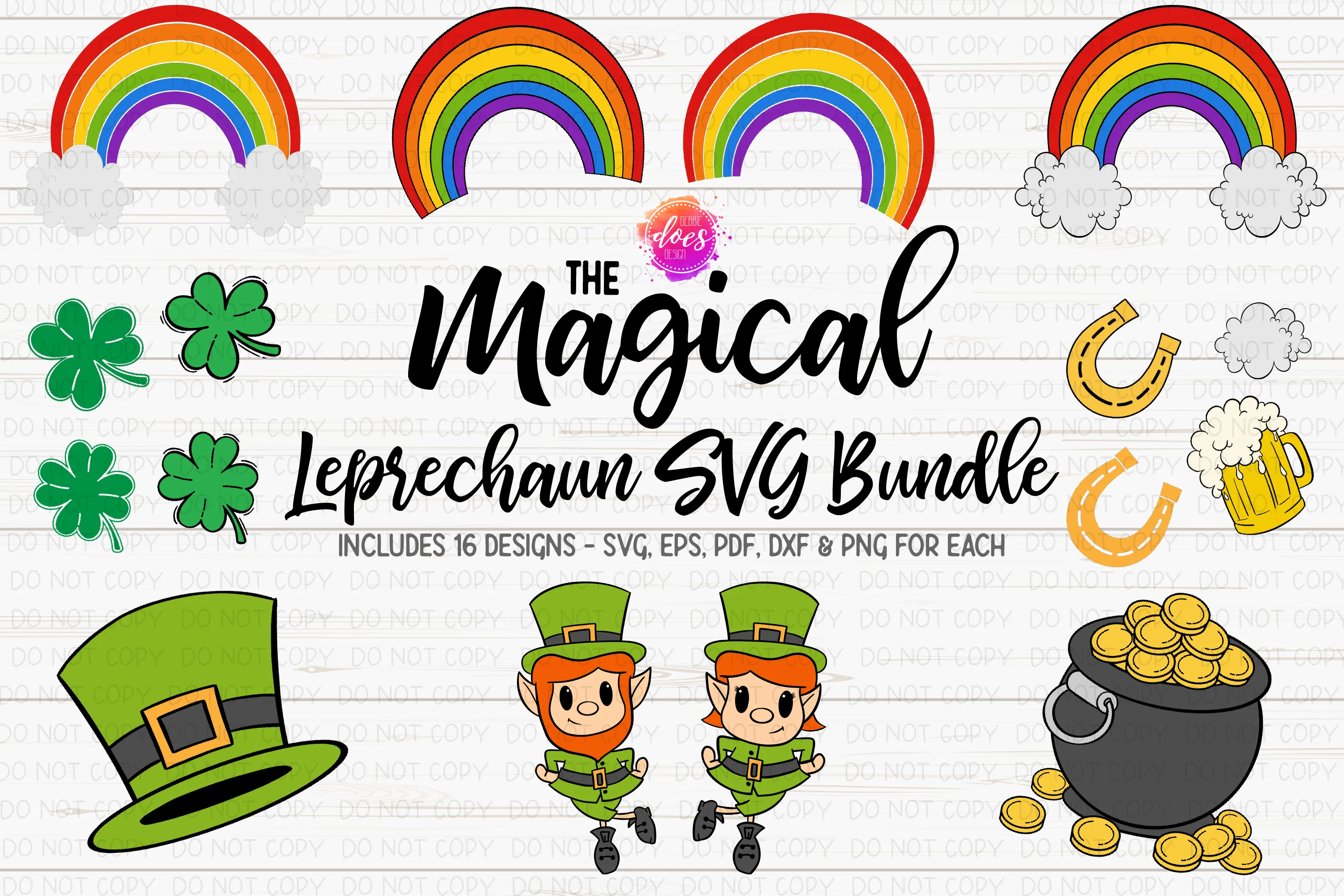 The Magical Leprechaun SVG Bundle - Includes 16 Designs! - SVG File