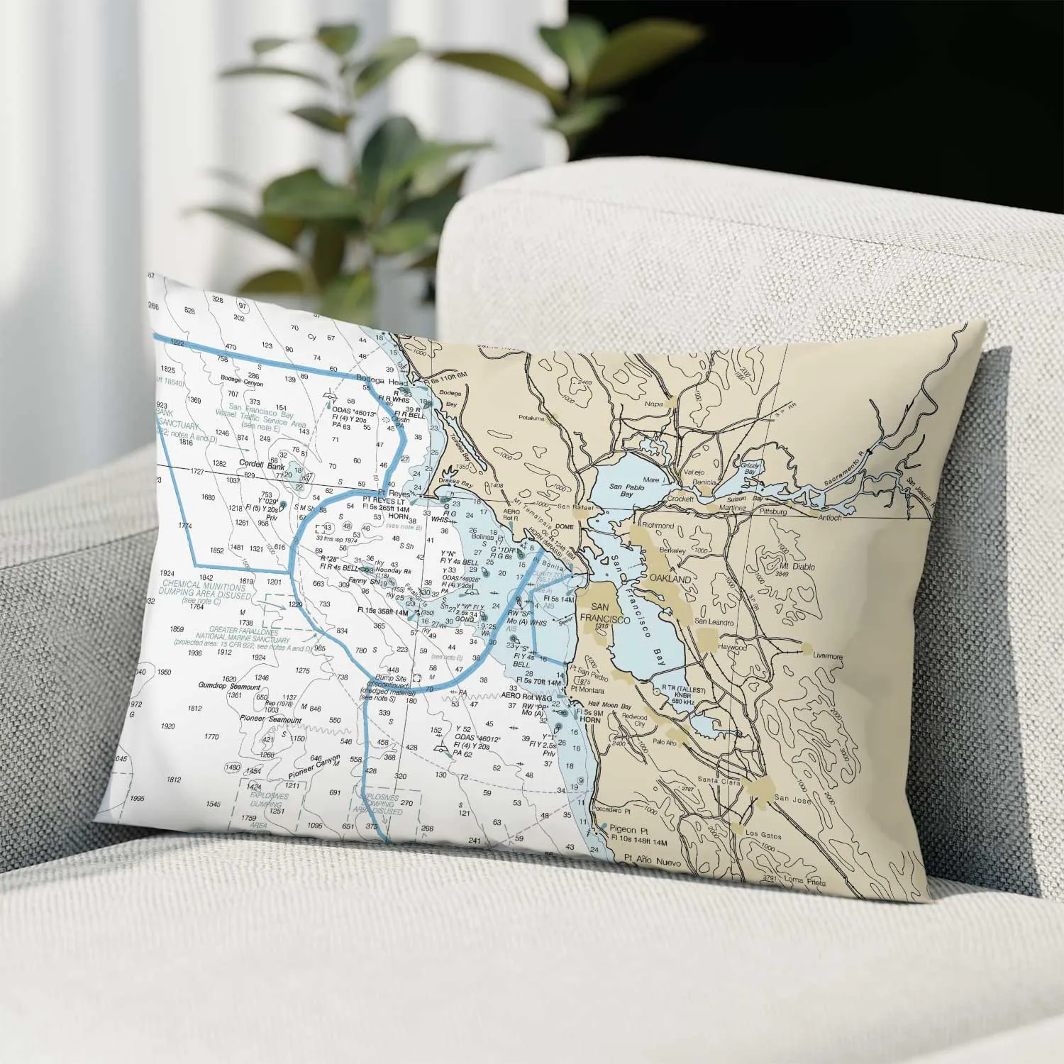 The San Francisco Bay Rectangle Pillow Cover