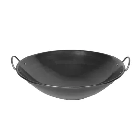 Thunder Group IRWC003 Curved Rim Iron Wok, 24"