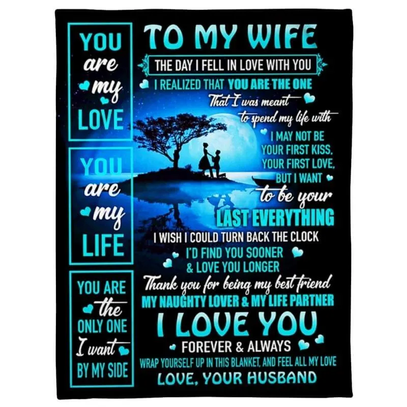 To My Wife - From Husband - A334 - Premium Blanket