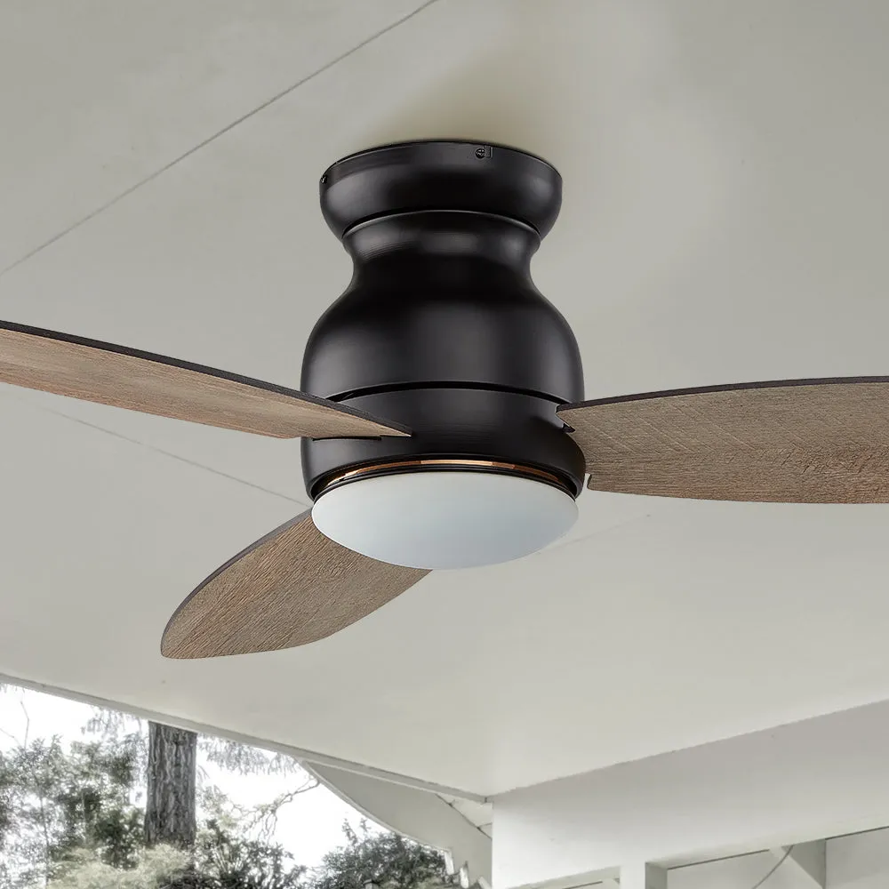 Trendsetter Smart Low Profile Outdoor Fan with LED Light Remote 44”