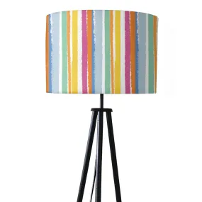 Tripod Floor Lamp Standing Light for Living Rooms - Stripes Color