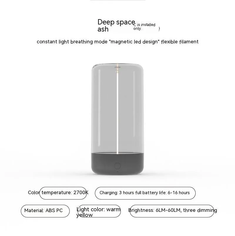 USB Type-C Rechargeable Portable LED Light With High Transparency