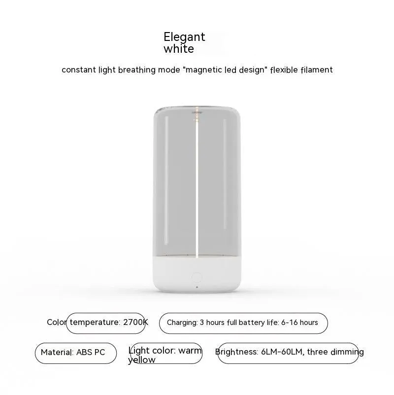 USB Type-C Rechargeable Portable LED Light With High Transparency