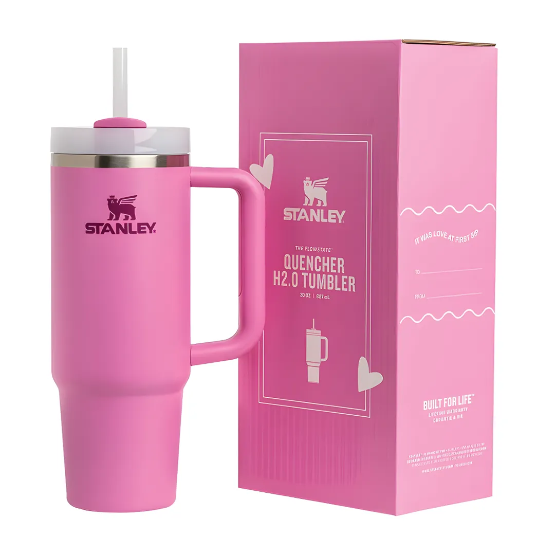 [Valentine's Day] Stanley Quencher H2.0 FlowState Vacuum Insulated Tumbler with Lid - 30oz Peony