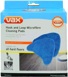 Vax Genuine S86-SF-B S86-SF-C S86-SF-P S86-SF-T Steam Cleaner Mop Hook and Loop Microfibre Cleaning Pad Covers (Pack of 2)