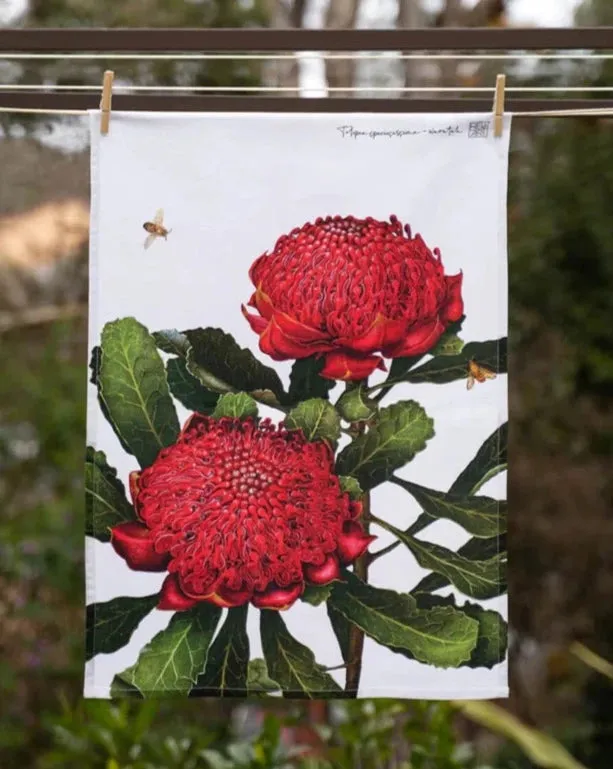 Waratah Tea Towel