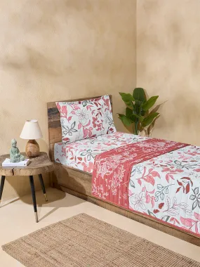 Westside Home Rust Toile Printed Double Bed Quilted Comforter