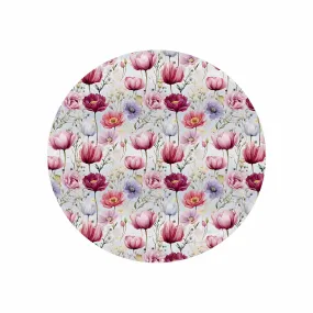 Wildflowers  Circular Micro Fleece Blanket 47"