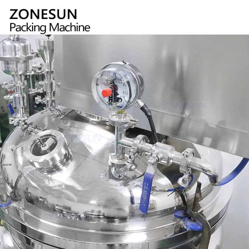 ZS-EM300 300L Lifting Cosmetic Cream Tank Hydraulic Type Vacuum Homogenizing Emulsifier Mixing Emulsifying Equipment